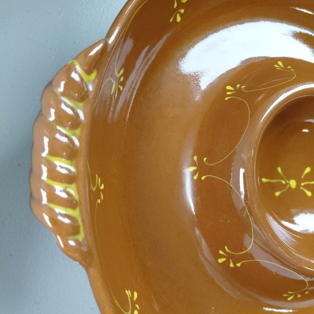 Vintage BF Collection Large Oval Serving Pottery‎ Portugal Hand painted Handles - Picture 3 of 9